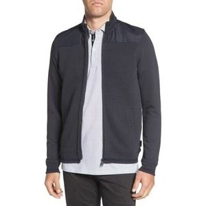 Ted Baker London Sardin Quilted Bomber Jacket Navy Size 7 Mens 3XL XXXL Designer